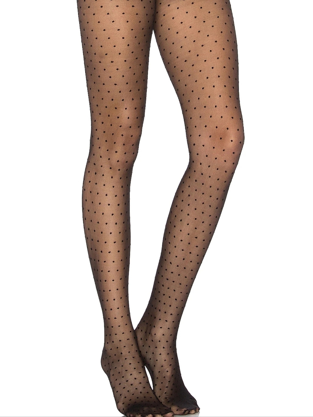 🆕 Set Of 2 Sheer Black Polka Dot Tights - Set Of 2